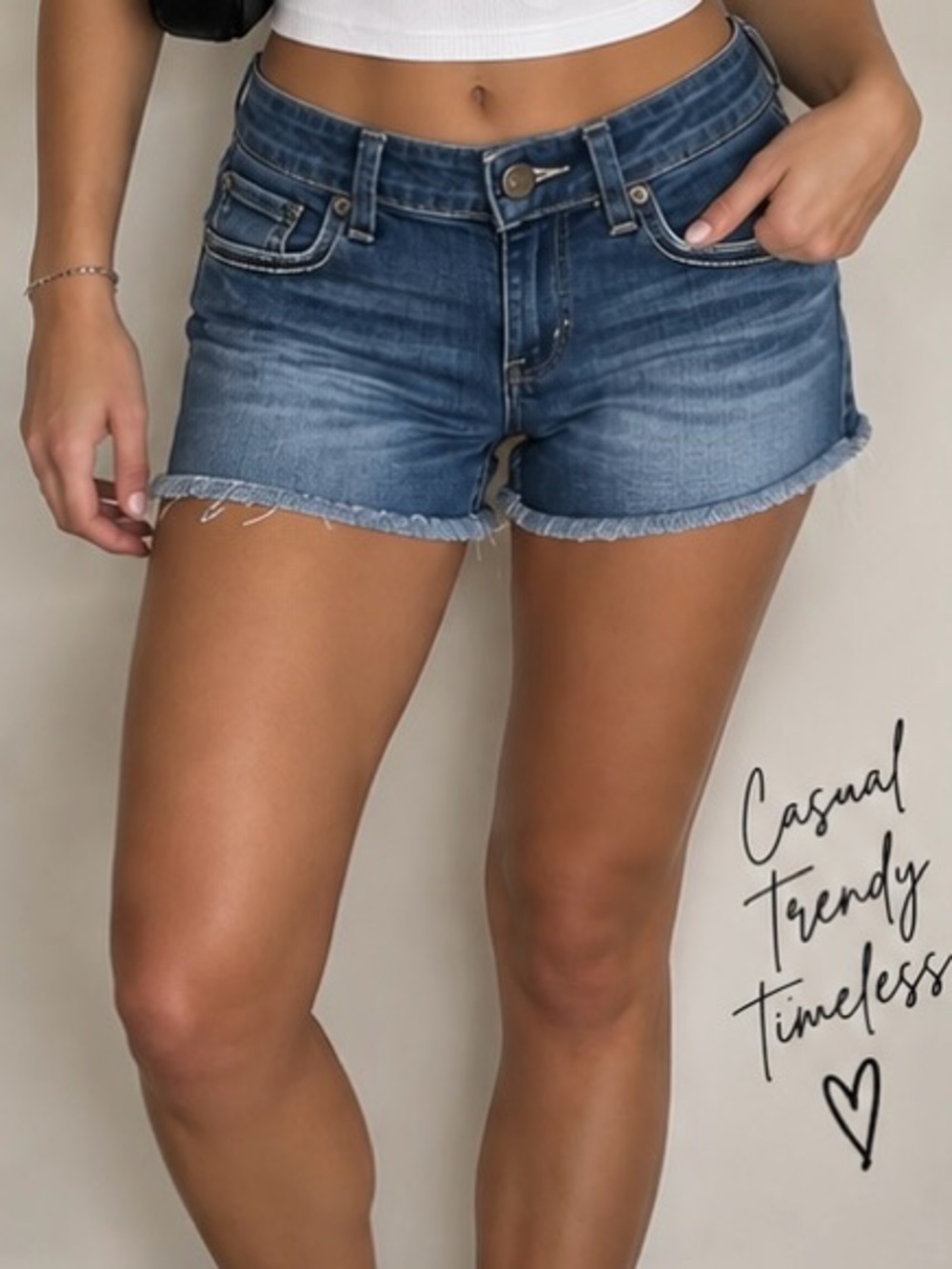 Mudd Y2K Low Rise Denim Shorts Size 3 Frayed Hem Stretch